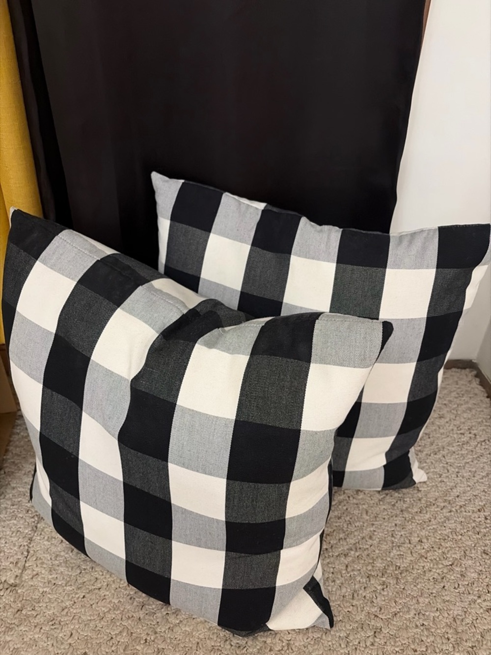 🛍️Black & White Buffalo Check Throw Pillow Pair